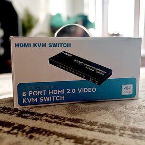 4K 60Hz 8 Port HDMI KVM Switch HK801 w Remote & Cables